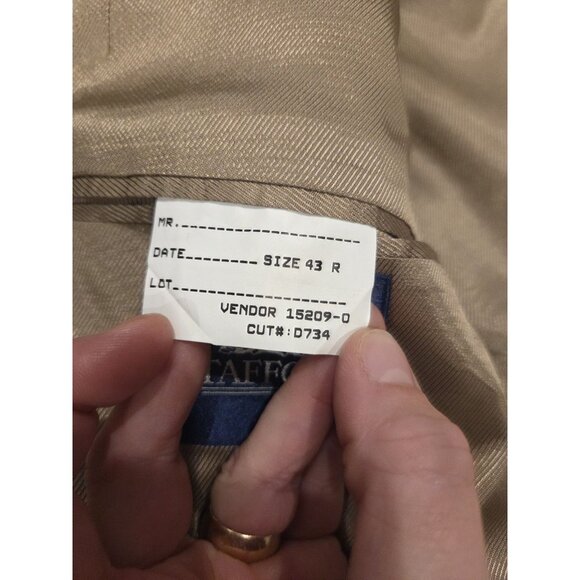 Stafford Lambswool Blazer Sz 43R Check Tweed Plaid Sport Coat - Picture 9 of 15